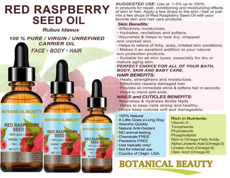 Aceite de Semilla de Frambuesa Roja Botanical Beauty 118 ml
