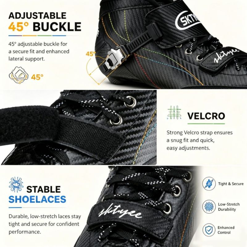 Patines en línea de velocidad CYLQ para adultos unisex color negro