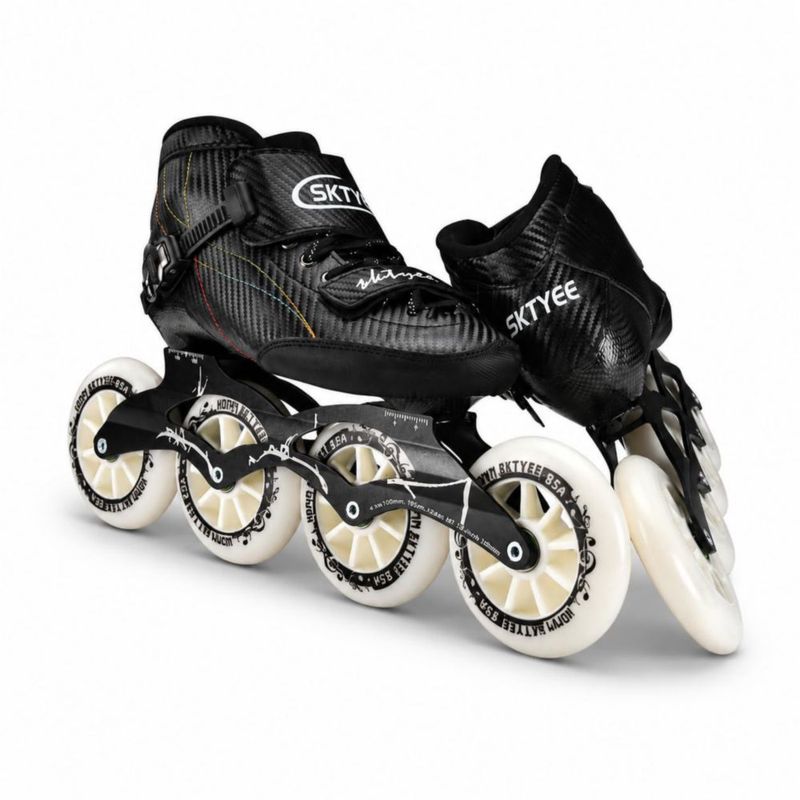 Patines en línea de velocidad CYLQ para adultos unisex color negro