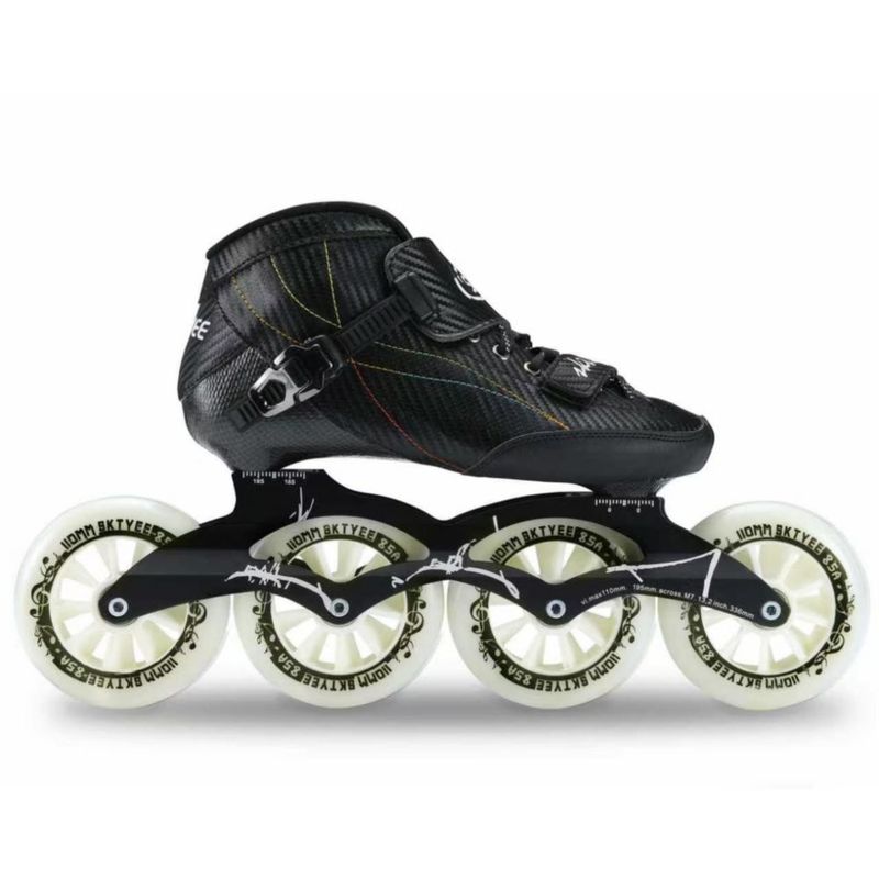 Patines en línea de velocidad CYLQ para adultos unisex color negro