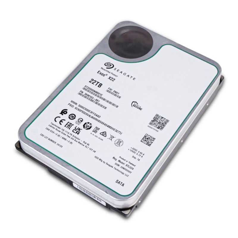 Disco Duro Interno Seagate Exos X22 22TB 35" SATA 7200 RPM