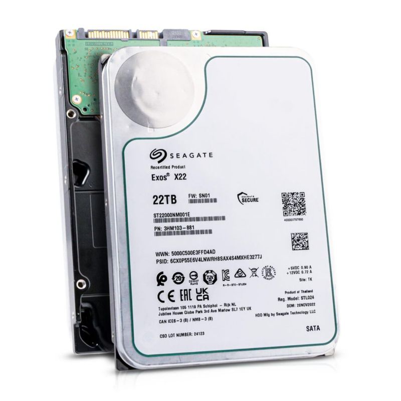 Disco Duro Interno Seagate Exos X22 22TB 35" SATA 7200 RPM