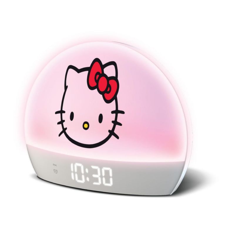 Reloj despertador Hello Kitty LED multicolor con carga USB