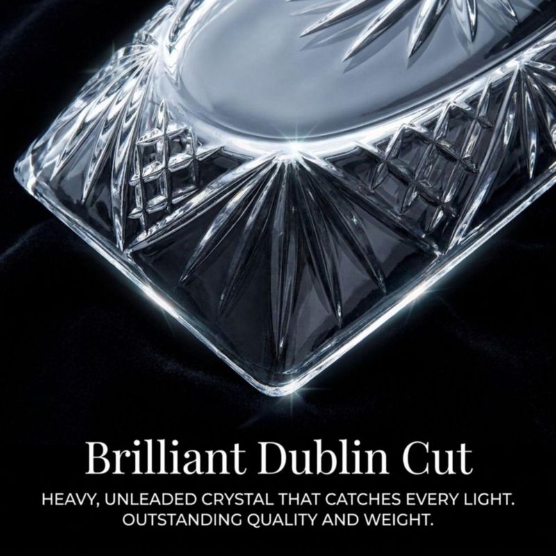 Bandeja de servir Godinger ovalada 30 × 13 cm colección Dublin cristal sin plomo