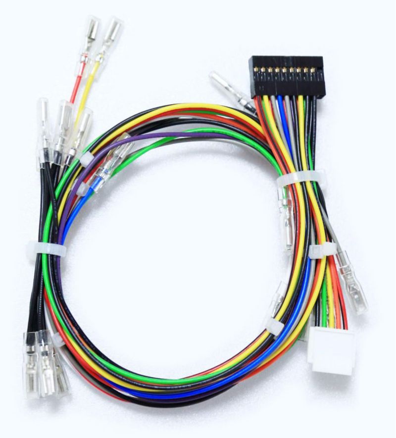 Cableado de 20 pines para placa de lucha Brook con arnés de botón de 4 pines para construcciones DIY de arcade stick compatible con placas Brook