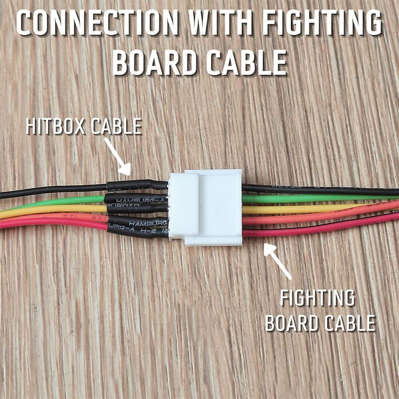Cableado de 20 pines para placa de lucha Brook con arnés de botón de 4 pines para construcciones DIY de arcade stick compatible con placas Brook