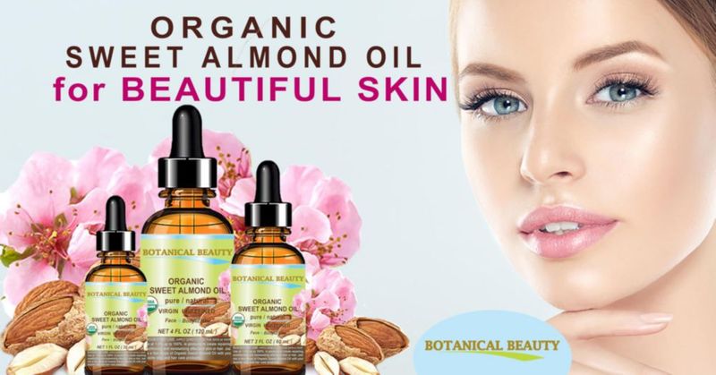 Botanical Beauty Aceite de Almendra Dulce Orgánico 100% Puro Natural Virgen No Refinado Sin Diluir Prensado en Frío Aceite Portador para Cara Piel