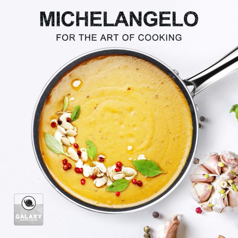 Cacerola MICHELANGELO 3QT antiadherente gris para inducción