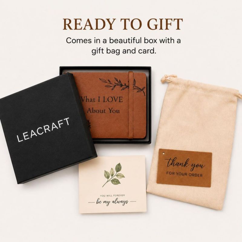 Cuaderno en blanco LEACRAFT 11x9 cm de cuero para rellenar