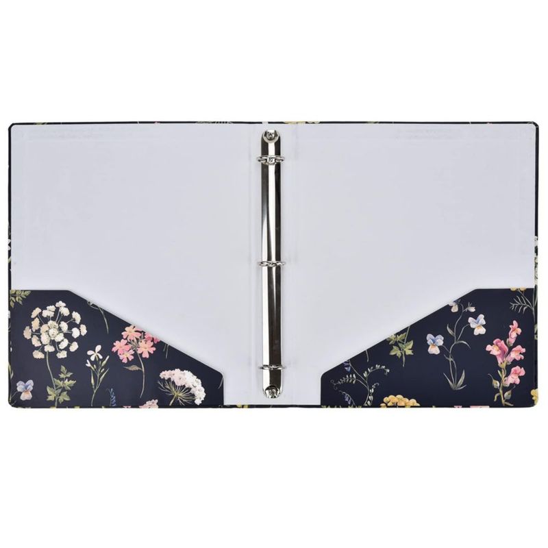 Carpeta de anillas Three Oaks 25 cm floral con anilla redonda de 1 pulgada