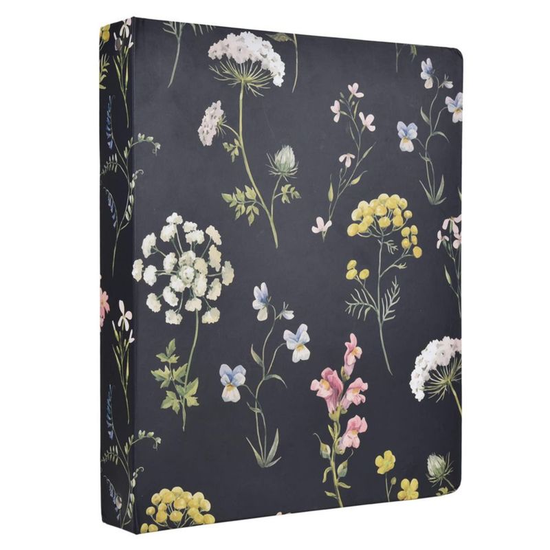 Carpeta de anillas Three Oaks 25 cm floral con anilla redonda de 1 pulgada