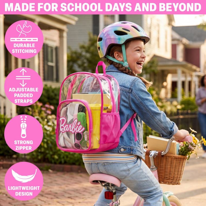 Mochila escolar transparente Get Trend Barbie 43 cm
