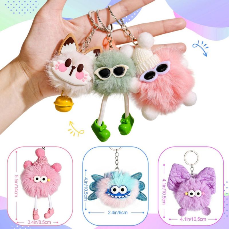 LLAVERO FUNGI FUN MONSTRUO 25 PIEZAS - Encantadores colgantes de peluche