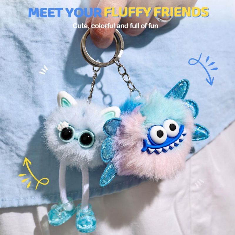 LLAVERO FUNGI FUN MONSTRUO 25 PIEZAS - Encantadores colgantes de peluche
