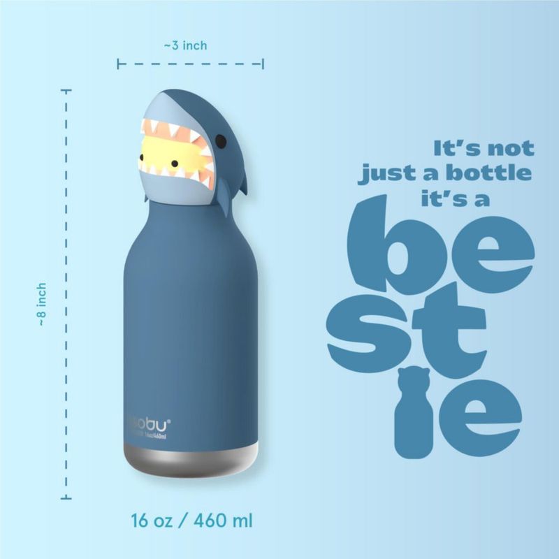 Botella asobu Bestie Shark 482 ml sin BPA