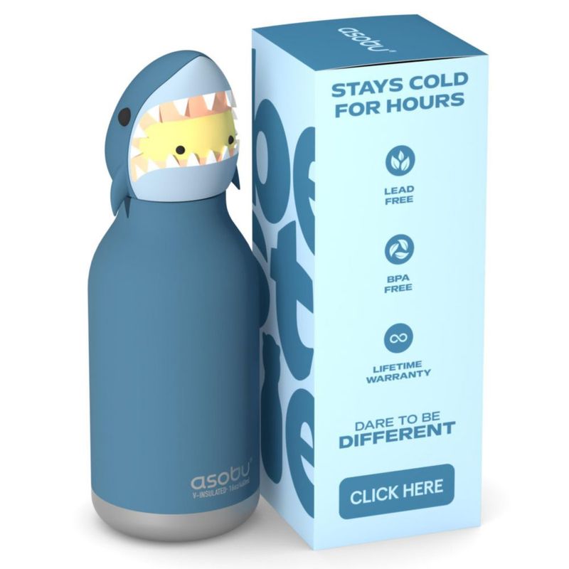 Botella asobu Bestie Shark 482 ml sin BPA
