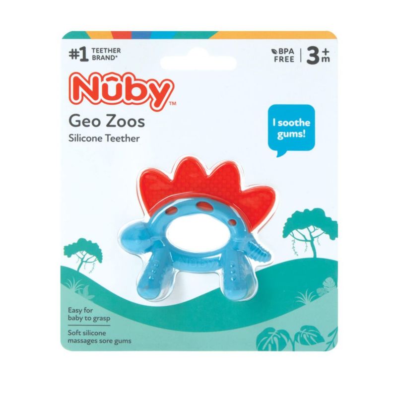 Mordedor Nuby Geo Zoos Dino de silicona suave 3+