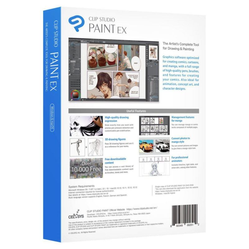 Software GRAPHIXLY CLIP STUDIO PAINT EX (Licencia Perpetua)