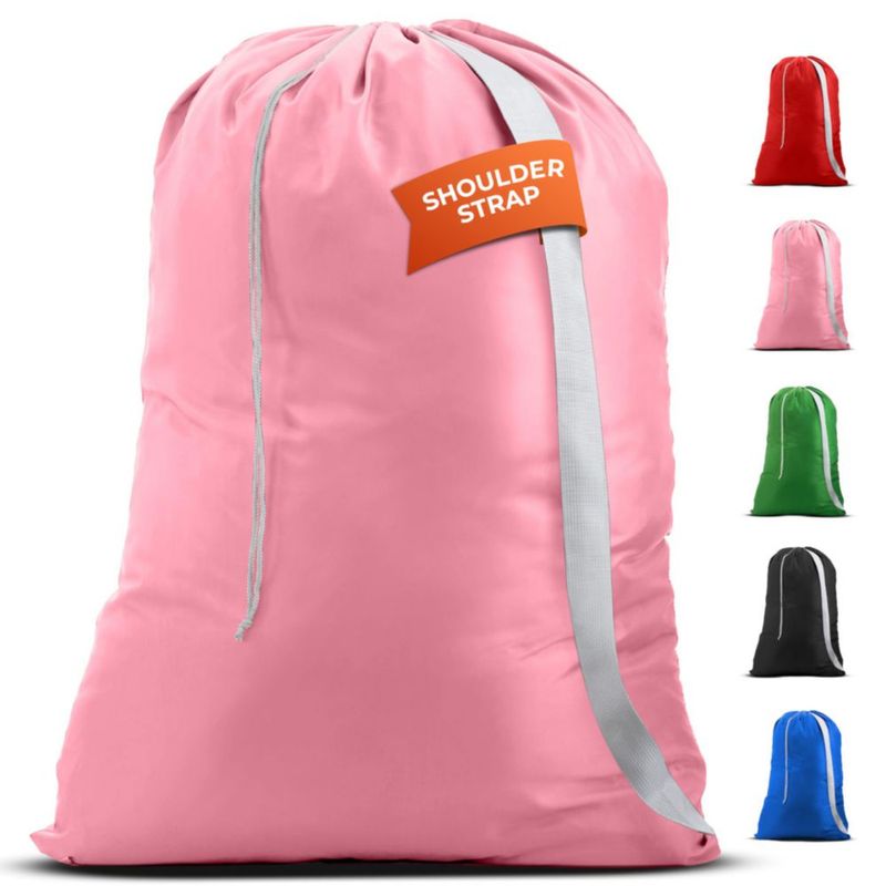 Bolsa de lavandería Handy Laundry 76x102 cm Rosa con correa de hombro