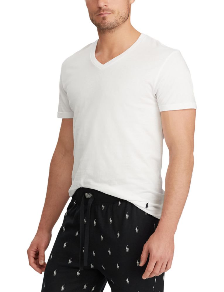 Camiseta Polo Ralph Lauren 2X Tall Blanca/Azul Marino