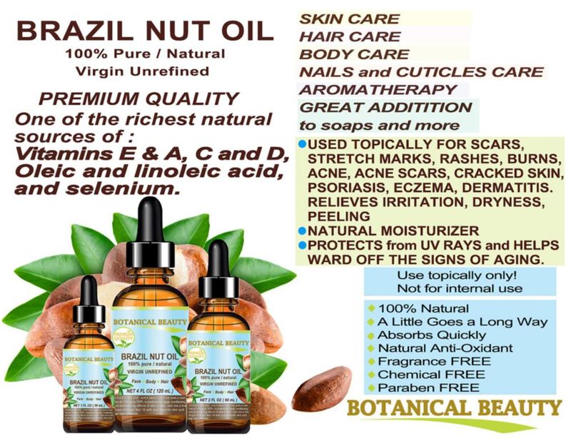 Aceite de Nuez de Brasil Botanical Beauty 30 ml – rostro piel y cabello