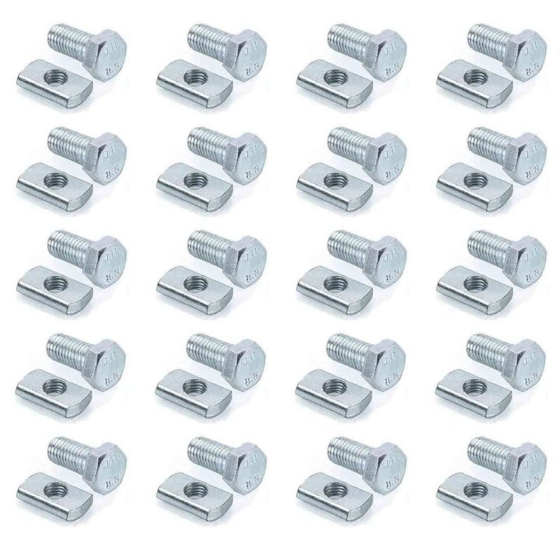 Paquete de 20 tuercas de canal y pernos 1/2" x 1" Anmas Home