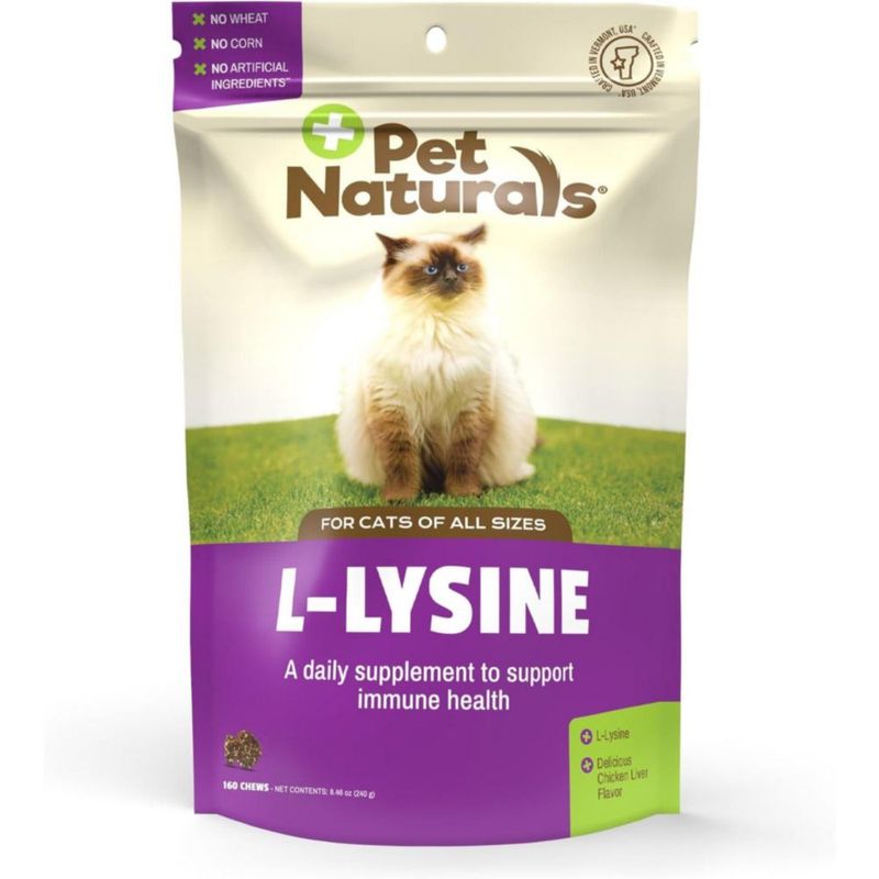 Golosinas de Lisina Pet Naturals 160 unidades Sabor a Pollo