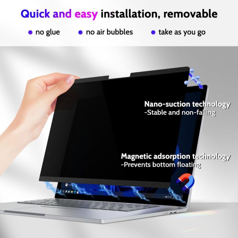 Protector de pantalla magnético Peslv 135" Privacidad y anti luz azul