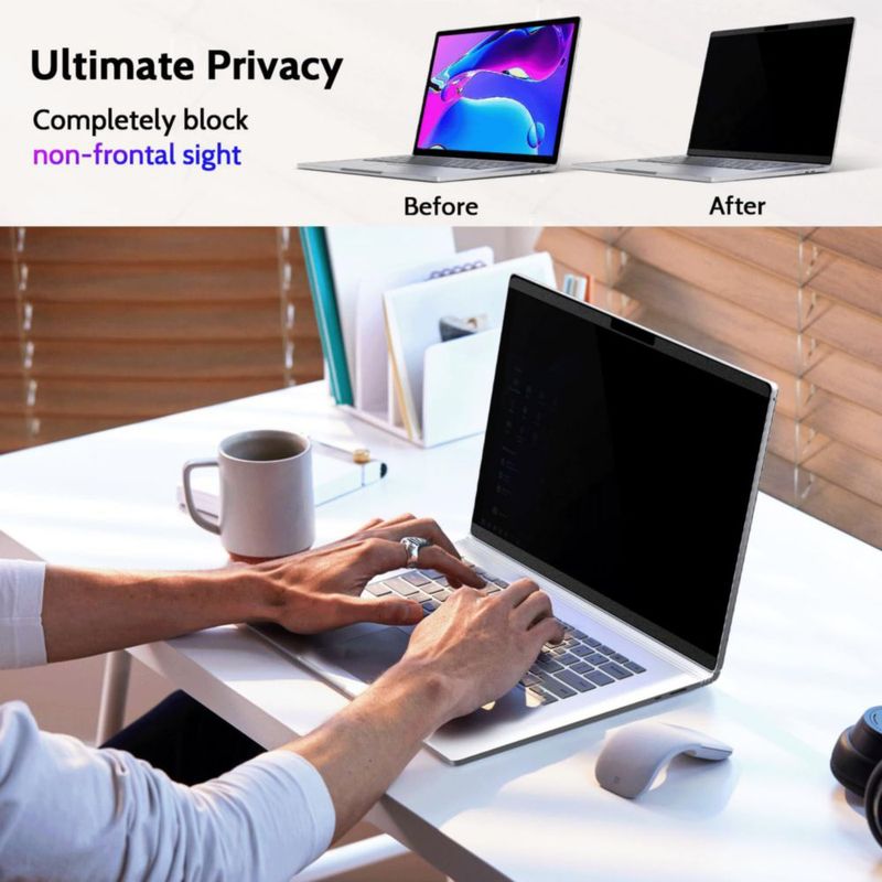 Protector de pantalla magnético Peslv 135" Privacidad y anti luz azul