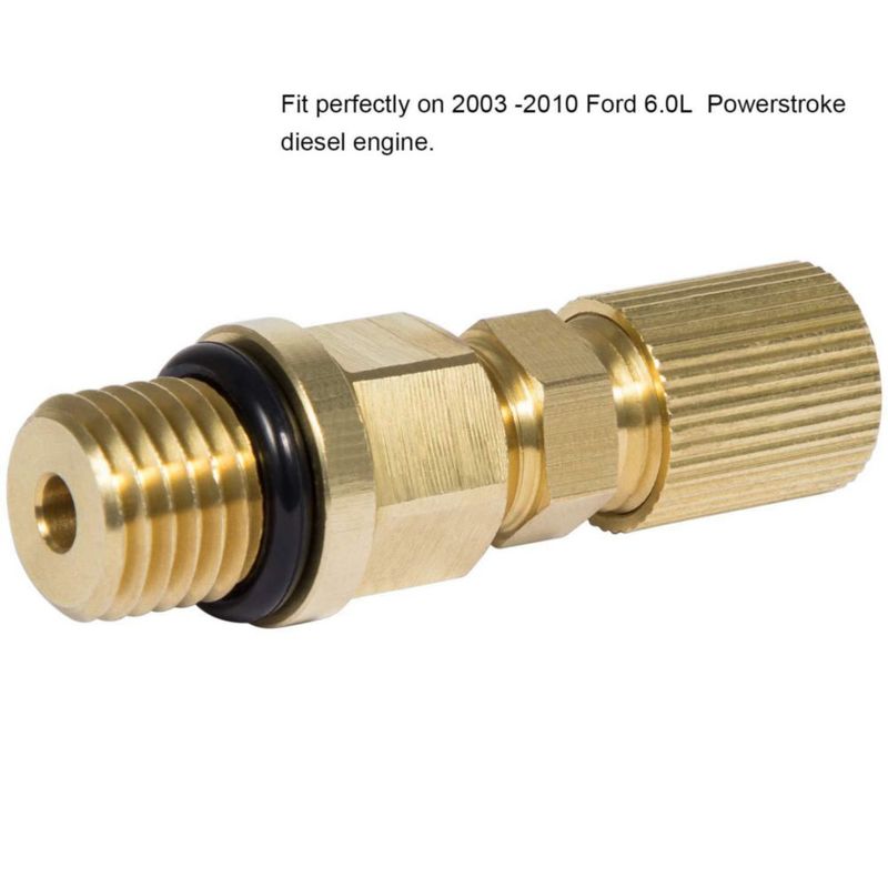 Adaptador de Prueba de Presión de Combustible E-cowlboy 6.0L Ford 2003-2010 Válvula Schrader