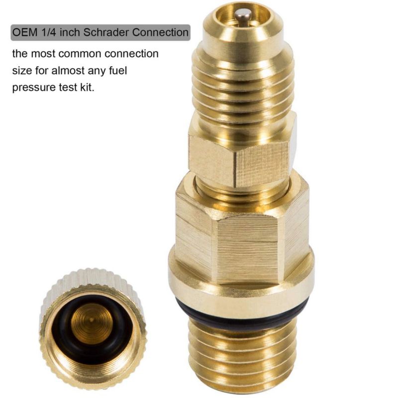 Adaptador de Prueba de Presión de Combustible E-cowlboy 6.0L Ford 2003-2010 Válvula Schrader