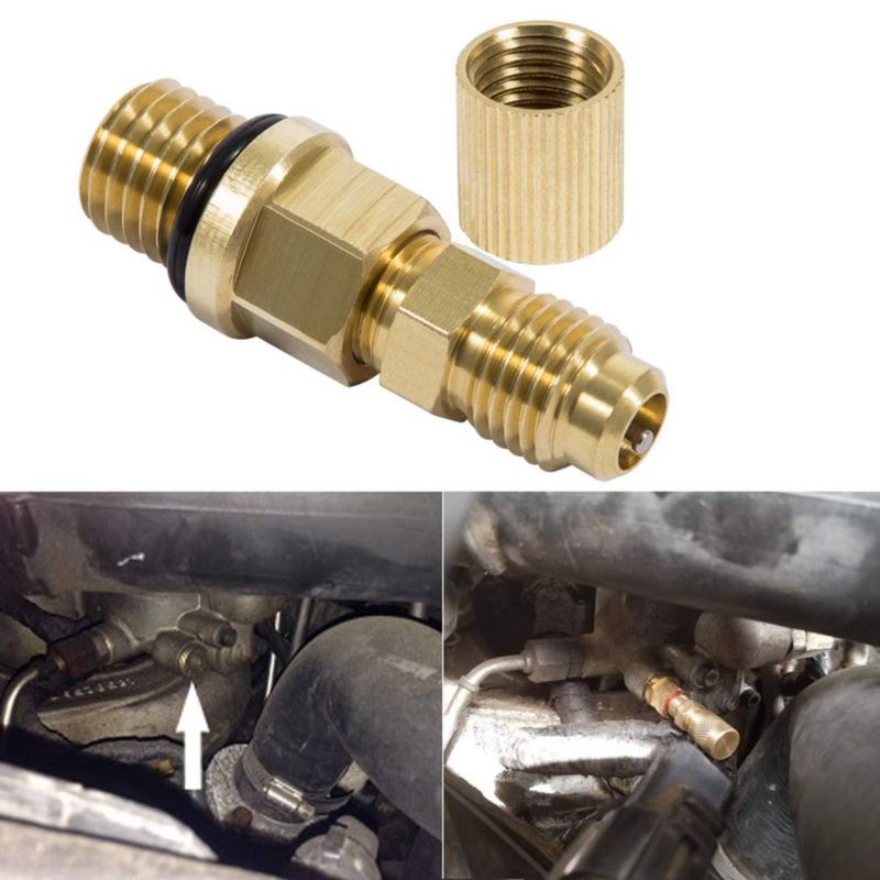 Adaptador de Prueba de Presión de Combustible E-cowlboy 6.0L Ford 2003-2010 Válvula Schrader