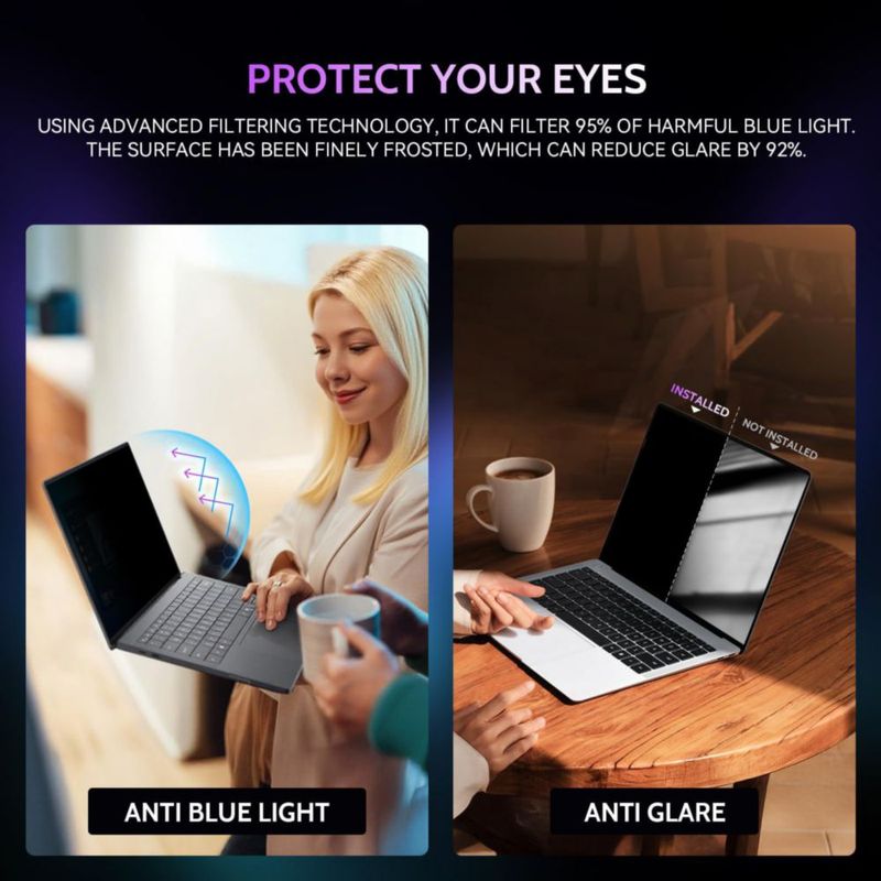 Protector de pantalla Peslv 35 cm 14" de privacidad 4‑vías