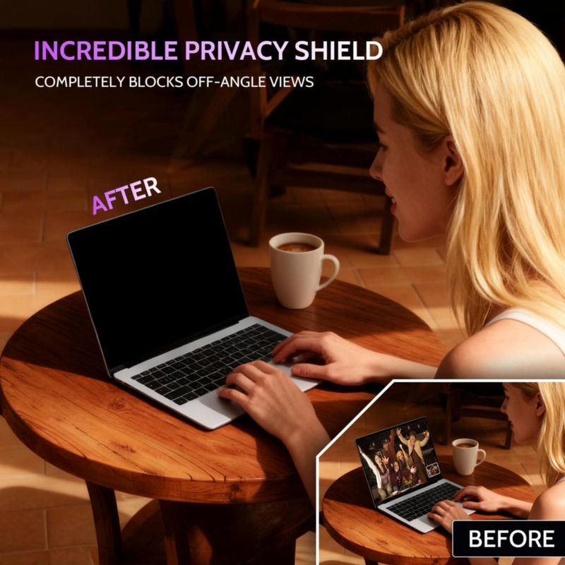 Protector de pantalla Peslv 35 cm 14" de privacidad 4‑vías