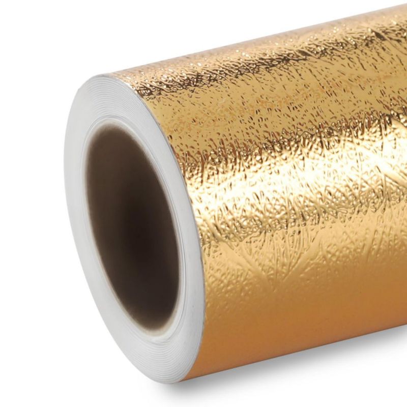 Vinilo HTVRONT 30 cm x 18 m Dorado Cromado Texturizado