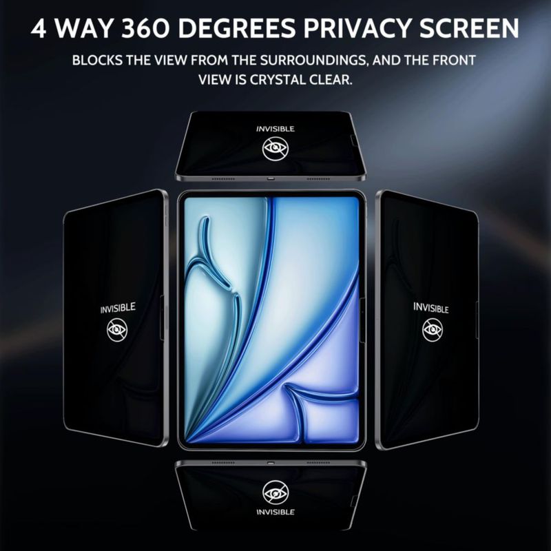 Protector de pantalla Peslv para iPad Air 11" (28 cm) 360° de privacidad