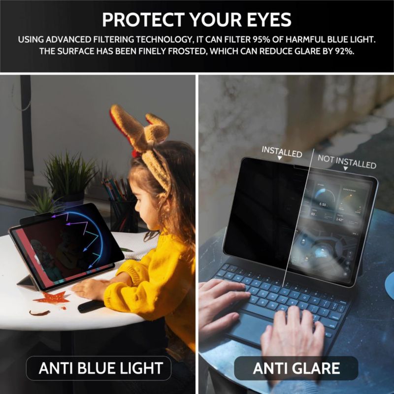 Protector de pantalla Peslv para iPad Air 11" (28 cm) 360° de privacidad