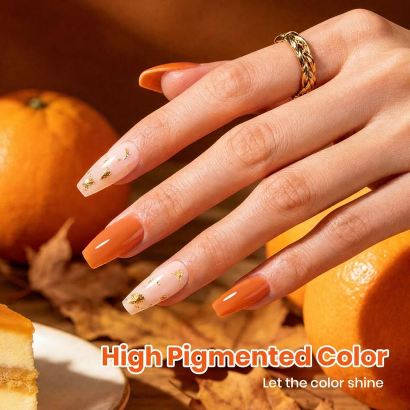 Gel de Uñas Beetles 15 ml Naranja Caramelo
