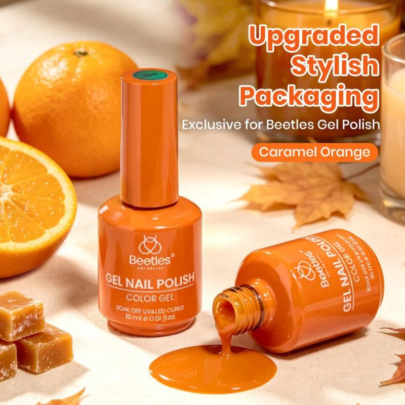 Gel de Uñas Beetles 15 ml Naranja Caramelo