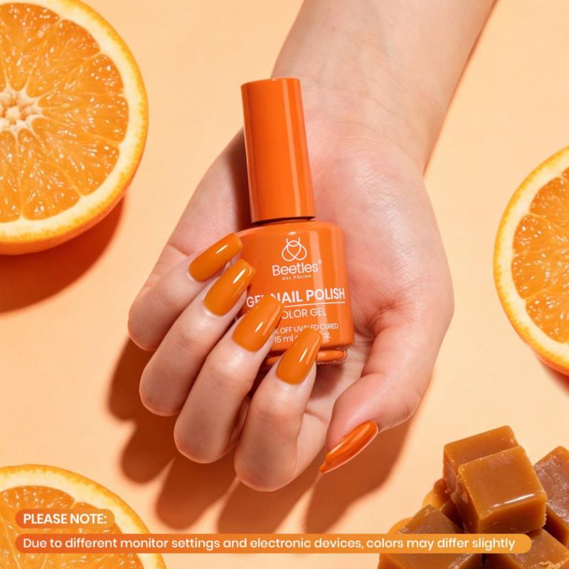 Gel de Uñas Beetles 15 ml Naranja Caramelo