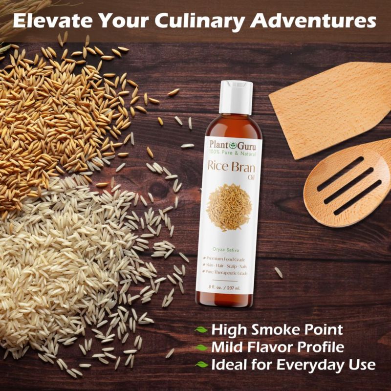 Aceite Portador Plant Guru 59 ml de Aceite de Salvado de Arroz 100 % Puro