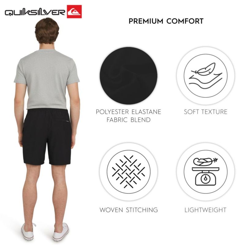 Shorts Quiksilver Regular Fit negro talla pequeña aptos para agua