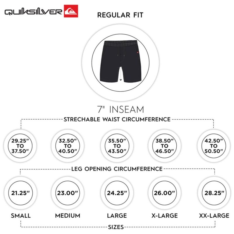 Shorts Quiksilver Regular Fit negro talla pequeña aptos para agua