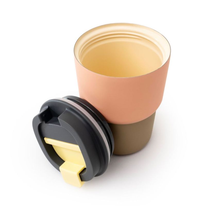 Taza de café asobu 355 ml cerámica color melocotón
