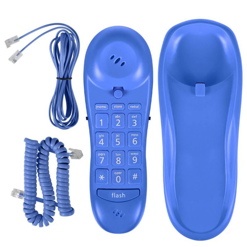 Teléfono Fijo Azul Donuts 19 cm – Montaje en Pared o Escritorio