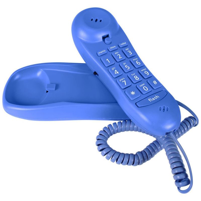 Teléfono Fijo Azul Donuts 19 cm – Montaje en Pared o Escritorio