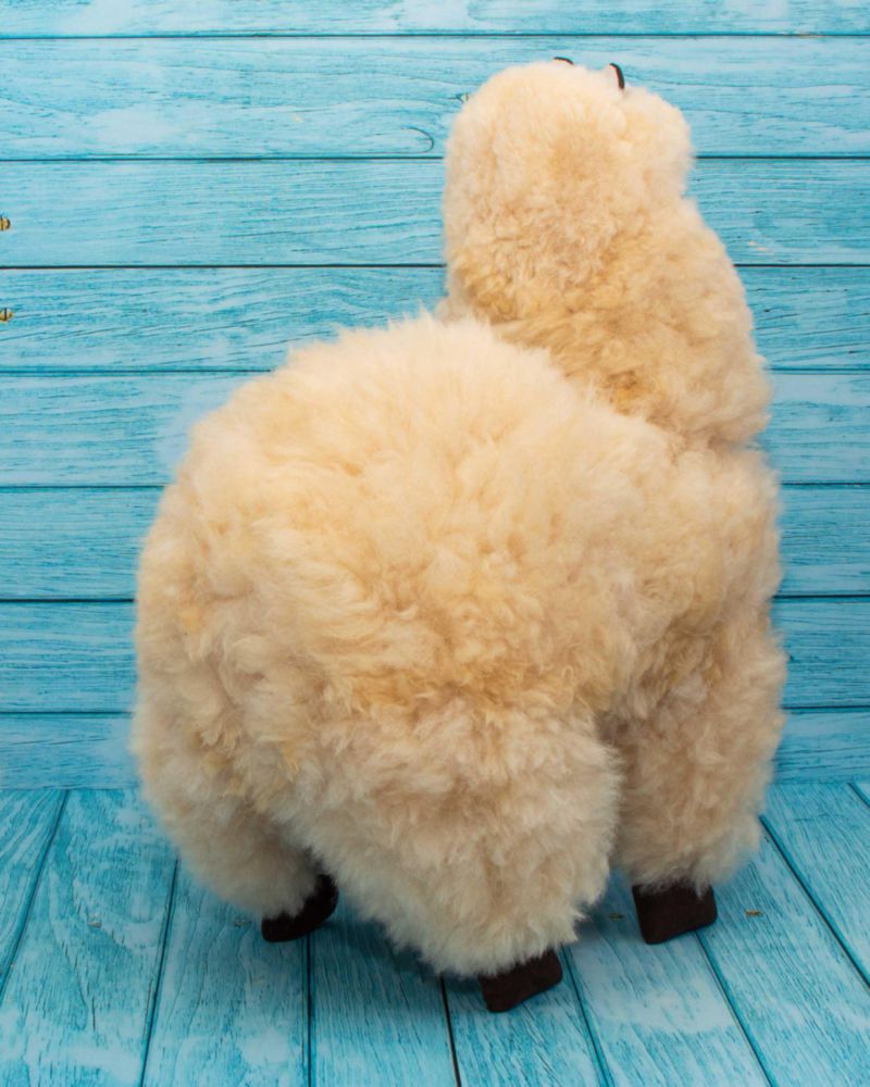 AlpacaNext Peluche de Alpaca 46 cm Beige Ultra‑Suave