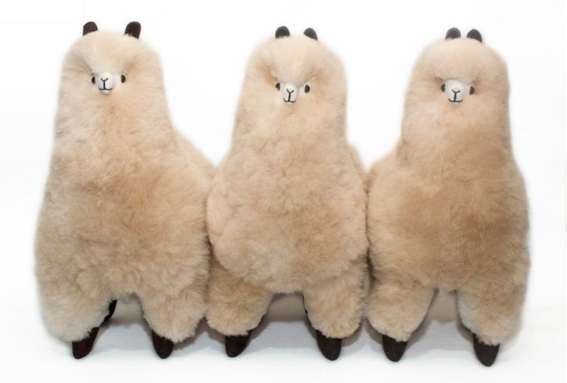 AlpacaNext Peluche de Alpaca 46 cm Beige Ultra‑Suave