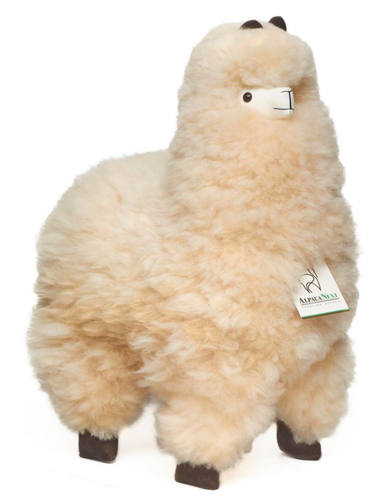 AlpacaNext Peluche de Alpaca 46 cm Beige Ultra‑Suave