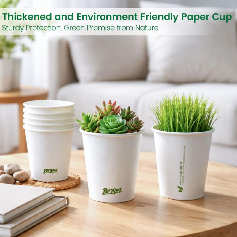 Vasos de Papel Biotakeware 240 ml 300 unidades Descartables